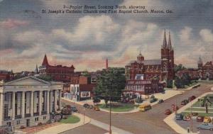 Poplar Street Looking North Showing Saint Josephs Catholic 