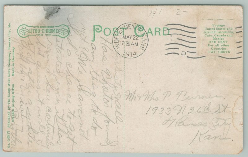 Independence Kansas~Carnegie Library~c1910 Postcard