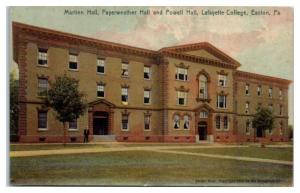 1908 Martien, Fayerweather & Powell Halls, Lafayette College, Easton PA Postcard