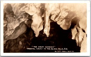 Meat Market Crystal Cave In The Black Hills South Dakota SD Real RPPC Postcard