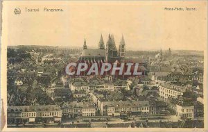 Old Postcard Tournai Panorama