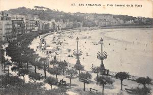 BF34650 san sebastian vista general de la playa spain  front/back scan