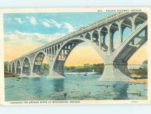 W-Border BRIDGE SCENE Winchester Oregon OR hJ5829