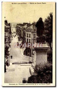 Old Postcard Blois Descent of & # monumental 39escalier and rue Denis Papin