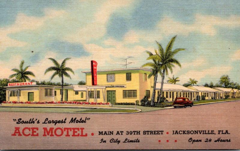 Florida Jacksonville Ace Motel Curteich