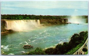 M-62883 American Falls New York & Horseshoe Falls Ontario from Niagara Falls ...