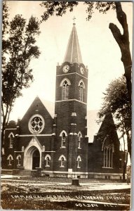 RPPC Immanuel German Lutheran Church Golden IL Vintage Postcard C43