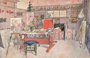 Carl Larsson, Albert Bonniers, Ateliern, Office Art Room