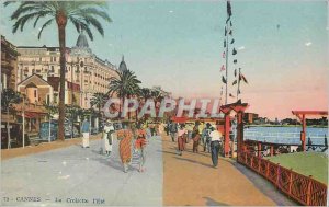 Old Postcard Cannes Croisette the Summer