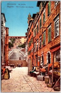 Dubrovnij Na Jezueta Raguse Vers La Place Des Jesuites Croatia Postcard