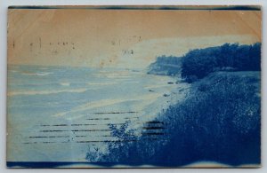 RPPC  Lake Ontario  Blued  Real Photo  Postcard 1908