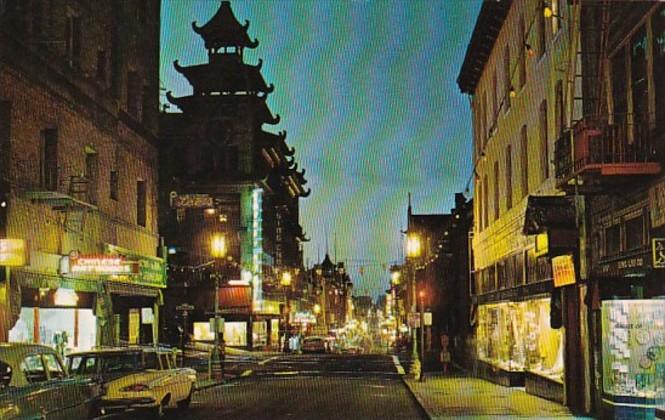 California San Francisco Chinatown Grant Avenue At Night