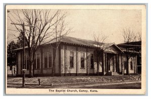 Postcard The Baptist Church Caney Kans. Kansas Vintage Standard View Card