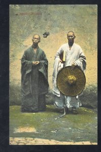 SHANGHAI CHINA CHINESE PRIESTS ANTIQUE VINTAGE POSTCARD