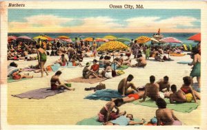 Ocean City, Maryland - The Bathers on the Beach - in 1958