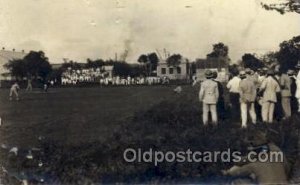 Baseball Real Photo 1912 staple holes in card, postal Unused 1918 no stamp