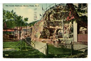 RI - Rocky Point. The Scenic Railway Amusement Ride ca 1913