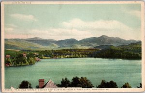 Tahawus (Marcy) Colden McIntyre from Mirror Lake Adirondacks NY Vtg Postcard R21 