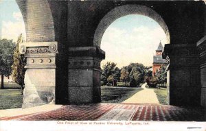 Purdue University View Through Arches LaFayette Indiana 1910c postcard