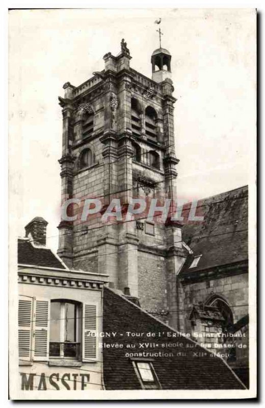 Old Postcard Joigny Tower Church St. Thibault