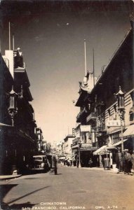 RPPC CHINATOWN SAN FRANCISCO CALIFORNIA REAL PHOTO POSTCARD (1940s) !!