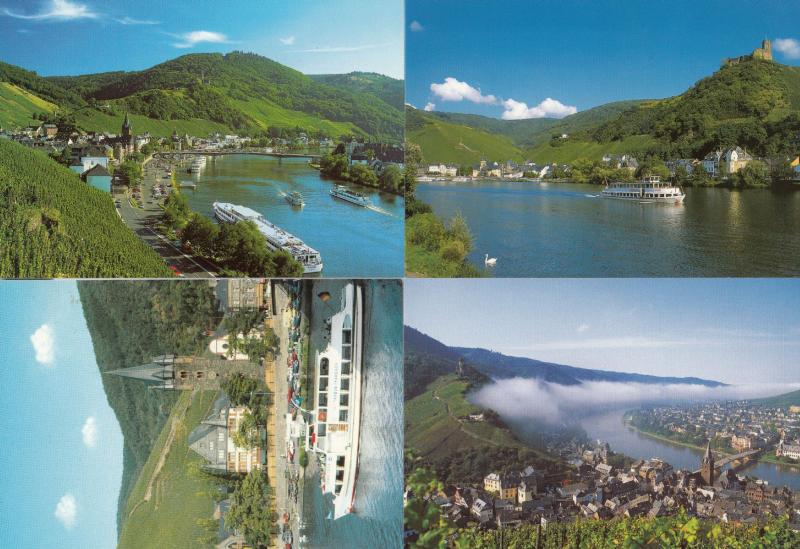 Blick Auf Bernkastel 4x Rhine Boats Austria Postcard s