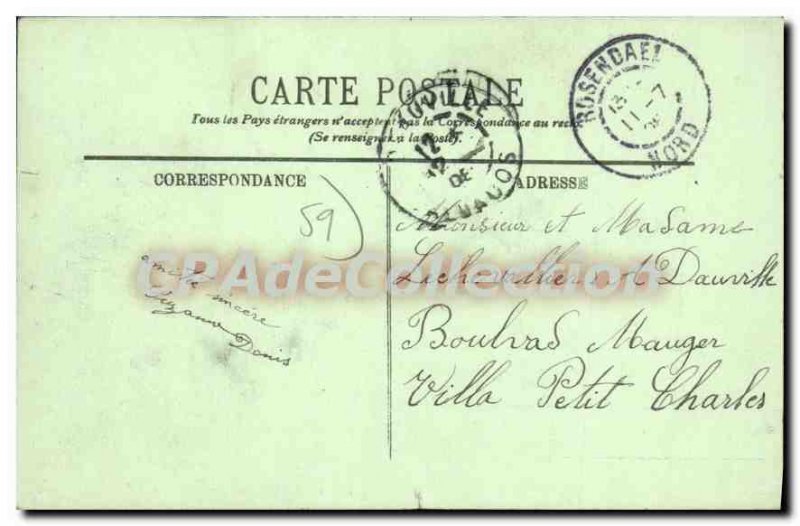 Old Postcard Dunkerque Square Turenne