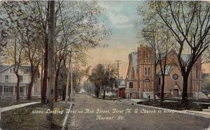 J47/ Normal Illinois Postcard c1910 Ash Street Residences M.E. Church  40