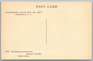 Vtg National Gallery of Art The Marquesa de Ponte Jos by Goya Postcard