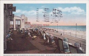 New Jersey Atlantic City Boardwalk From Marborough Blenheim Sun Deck Marlboro...