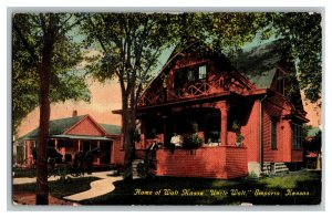 1913 Postcard Home Of Walt Mason Uncle Walt Emporia KS Vtg. Standard View Card