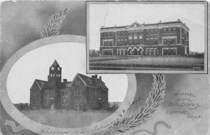 J7/ Edmond Oklahoma Postcard c1910 Normal School Buildings 2View 194