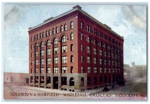 c1910 Tolerton & Warfield Wholesale Grocers Sioux City Iowa IA Unposted Postcard