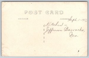 RPPC 1917  WW1  US Army  Jefferson Barracks   Kitchen  Missouri   Postcard
