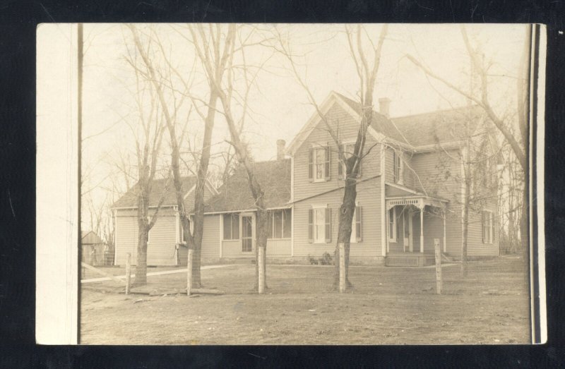 Rppc Manning Iowa Halbur IA. Residence 1909 Vintage Real Photo Postcard