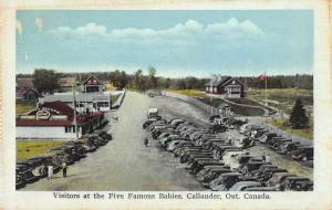 Callander Ontario Canada Dionne Quintuplets Visitors Antique Postcard J79269