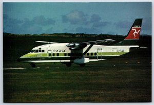 Airplane Postcard Manx Isle of Man Airlines Shorts 360 G-ISLE DZ11