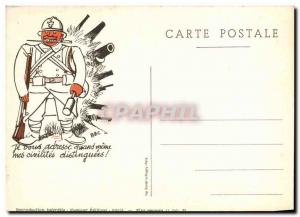 Postcard Modern Army I address you anyway my civilities DISTINGUISHED