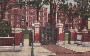 Postcard Van Wick;e Gates Brown University Providence RI