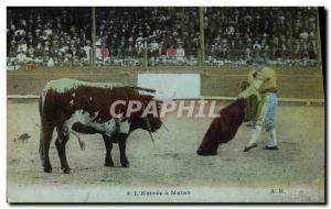 Old Postcard Bullfight Bullfight L & # 39entree has Matar