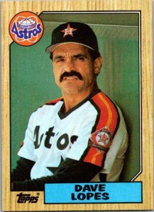 1987 Topps Baseball Card Dave Lopes Houston Astros sk3363