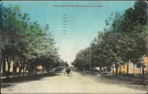 Milledgeville IL North Main St. c1910 Postcard rpx