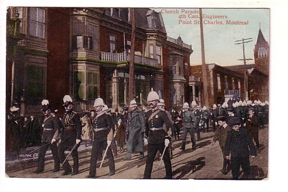 Church Parade, 4th Canadian Engineers, Point St Charles, Montreal, Quebec