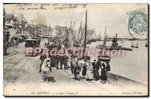 Postcard Old Treport Le Quai Francois I