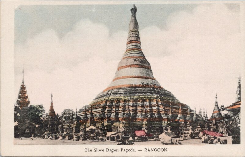 The Shwe Dagon Pagoda Rangoon Myanmar Burma Unused Postcard G77