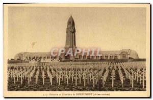 Old Postcard Douaumont Ossuary and Cemetery of Army