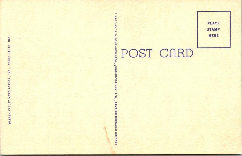 Terre Haute, IN Indiana   UNION HOSPITAL   ca1940's Curteich Linen Postcard