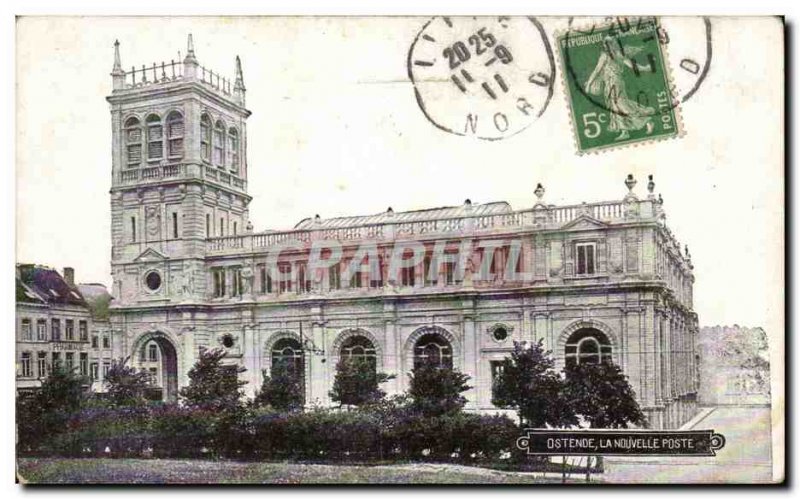 Old Postcard Ostend New Post