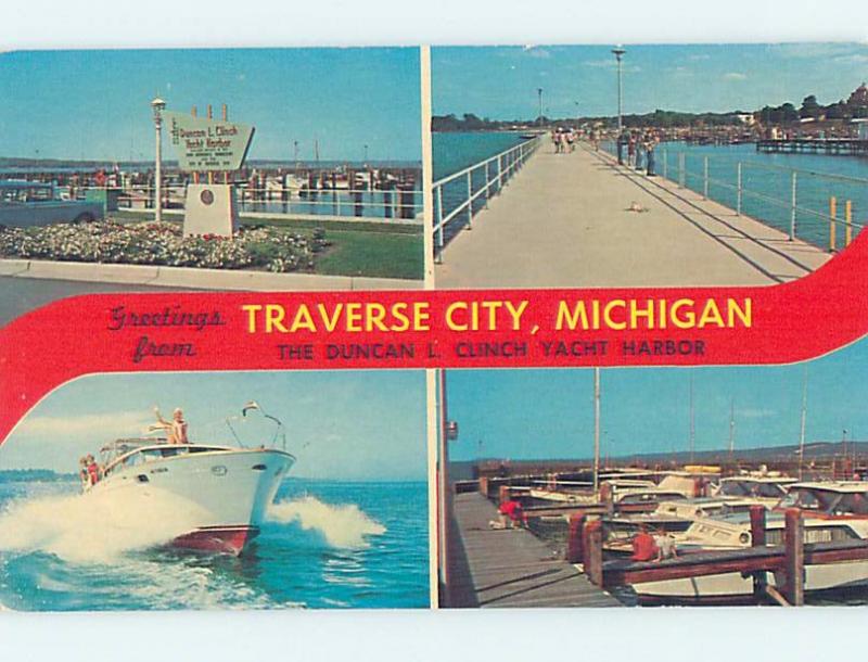 Unused Pre-1980 FOUR VIEWS ON CARD Traverse City Michigan MI ho7913