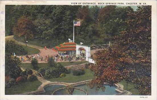 West Virginia Chester View OF Entrance Rock Springs Park